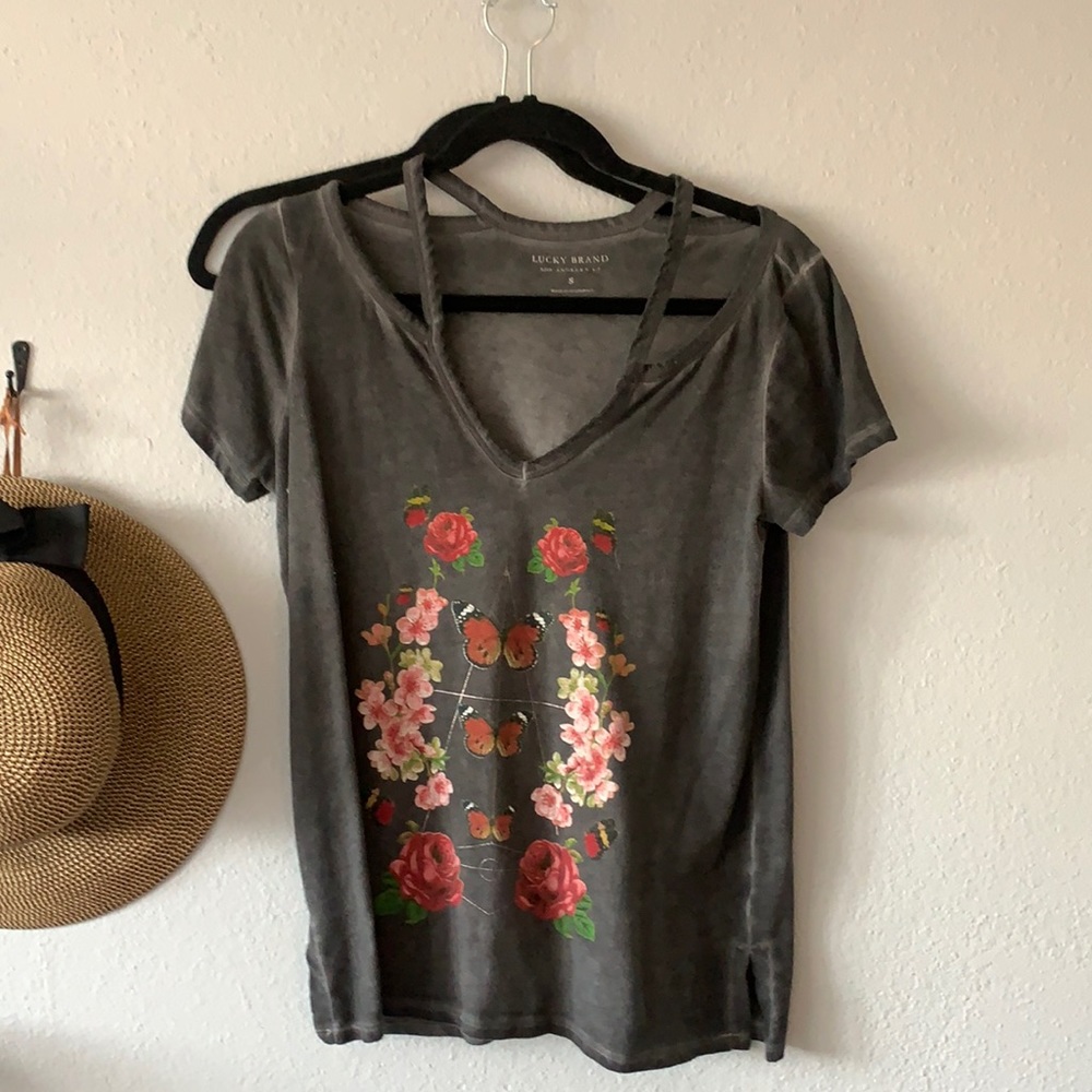 Lucky Brand strappy T shirt size S